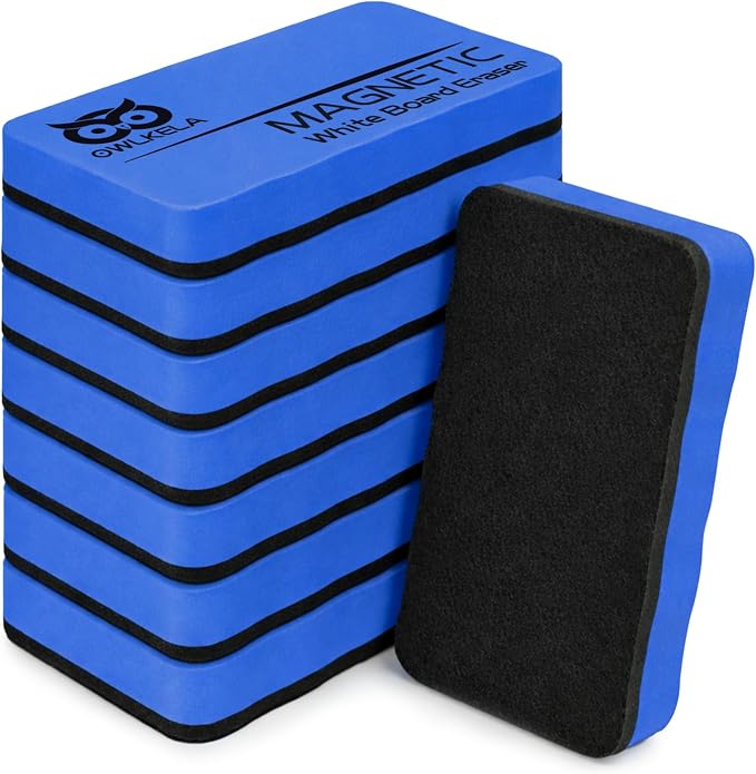 OWLKELA 8Pcs Dry Erase Erasers, Magnetic Whiteboard Eraser by OWLKELA