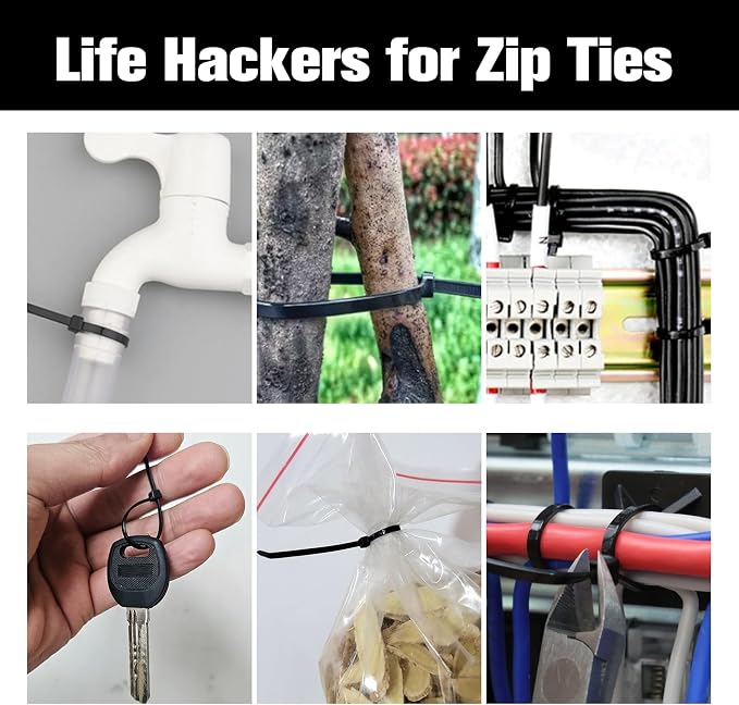 Cable Zip Ties, 4 Inch Small Cable Ties, Self-Locking Wire Ties used - Image 6