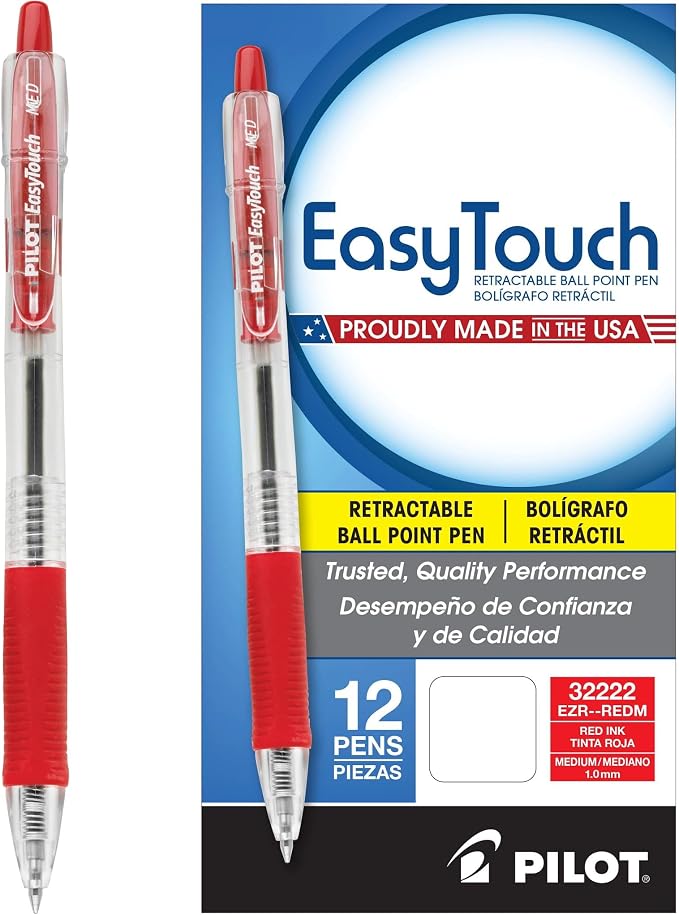 Pilot Easytouch Ballpoint Pen, Retractable, Medium 1 Mm by PilotCorporationofAmerica