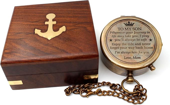 US HANDICRAFTS Brass Compass - Image 7