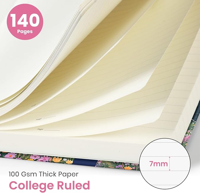 Taja Spiral Lined Journal for Women, Notebook for Work - Image 2