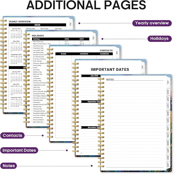 Planner 2026-2027, Academic Year Monthly and Weekly Calendar Planner, Jul 2026 - Image 5