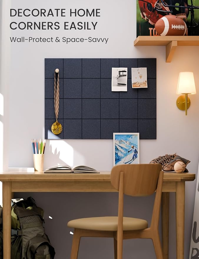 Felt Bulletin Board Tiles -28"x18" Cork Board Alternative - Image 5