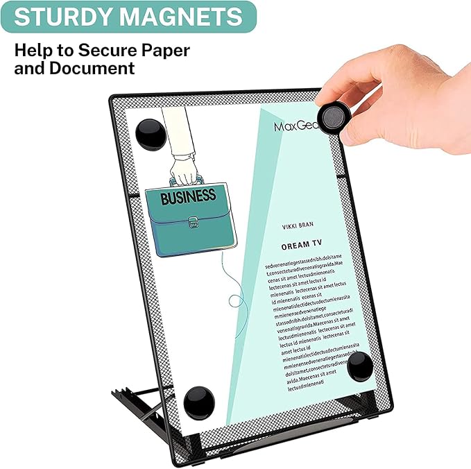 MaxGear Desktop Document Holder, Foldable Copy Holder Stand - Image 4