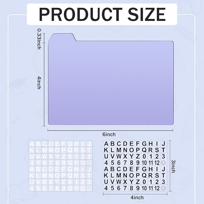 Harloon 50 Pack 4 x 6 Inch Index Card Dividers - Image 2