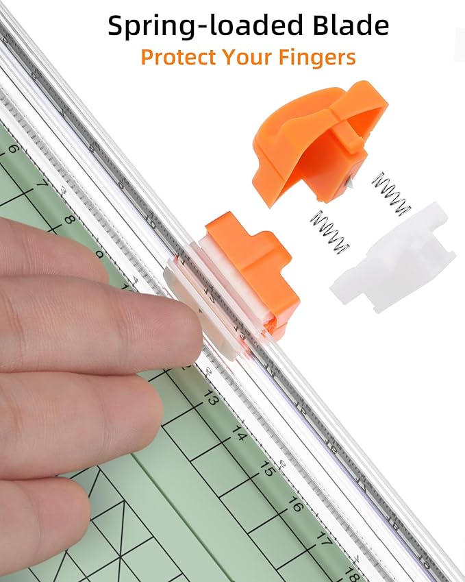 Firbon Morandi A5 Paper Cutter, Straight Small Paper Trimmer with Side Ruler for Scrapbooking Craft, Paper, Coupon, Label, Cardstock-DeskLoop Office