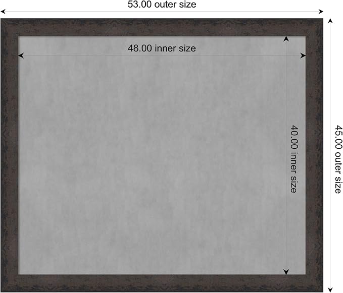 Amanti Art Black Framed Magnetic Board 45x53 Oversize Vision Board - Image 4