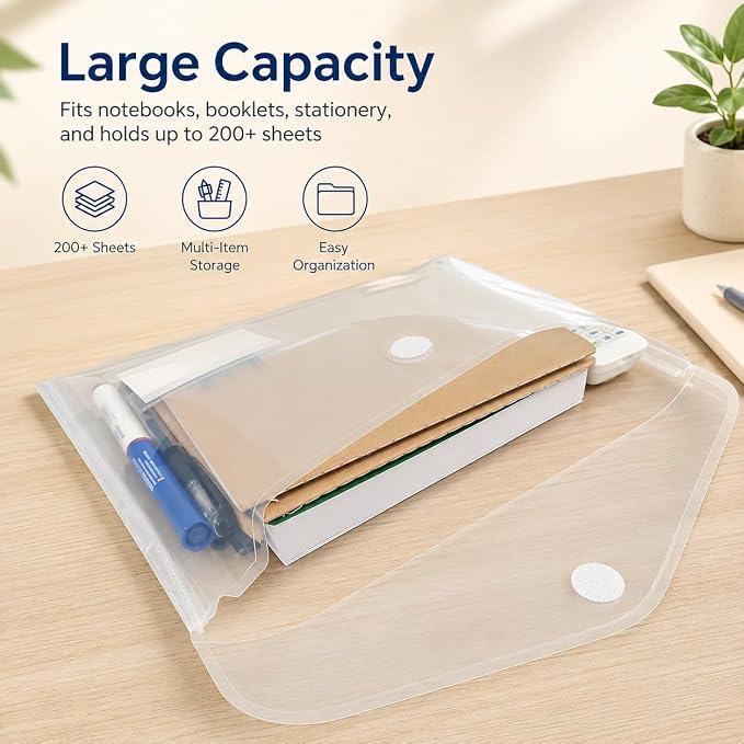 10 Pack Clear Folders for Documents Plastic Folders - Image 5
