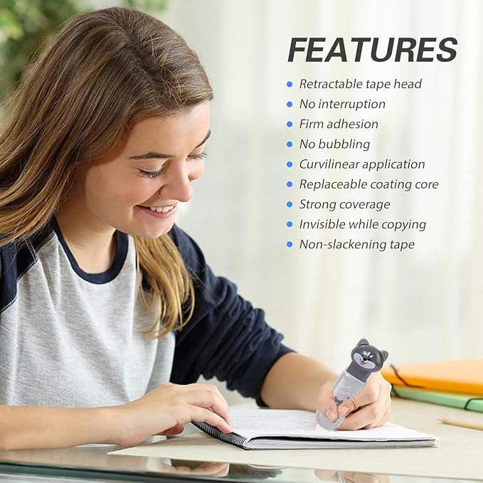 Correction Tape, Mini Retractable Correction Tape Pen, - Image 2