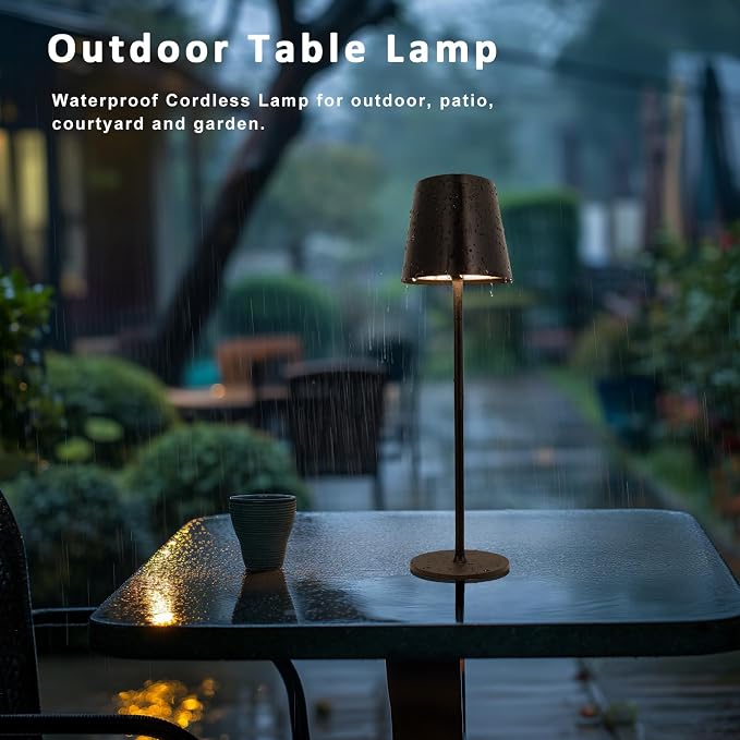 Kakanuo Cordless Table Lamp, 3 Color Stepless Dimming, 5000mAh Rechargeable - Image 4
