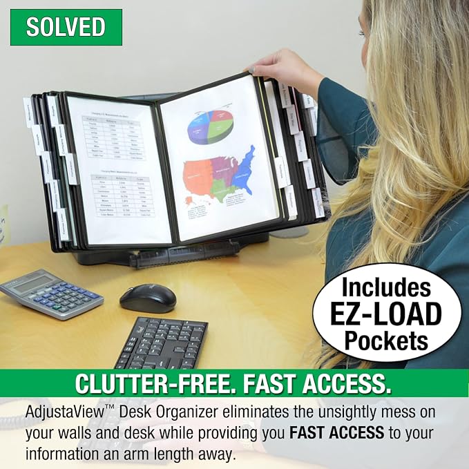 Ultimate Office AdjustaView 20-Pocket Desk Reference Organizer - Image 3