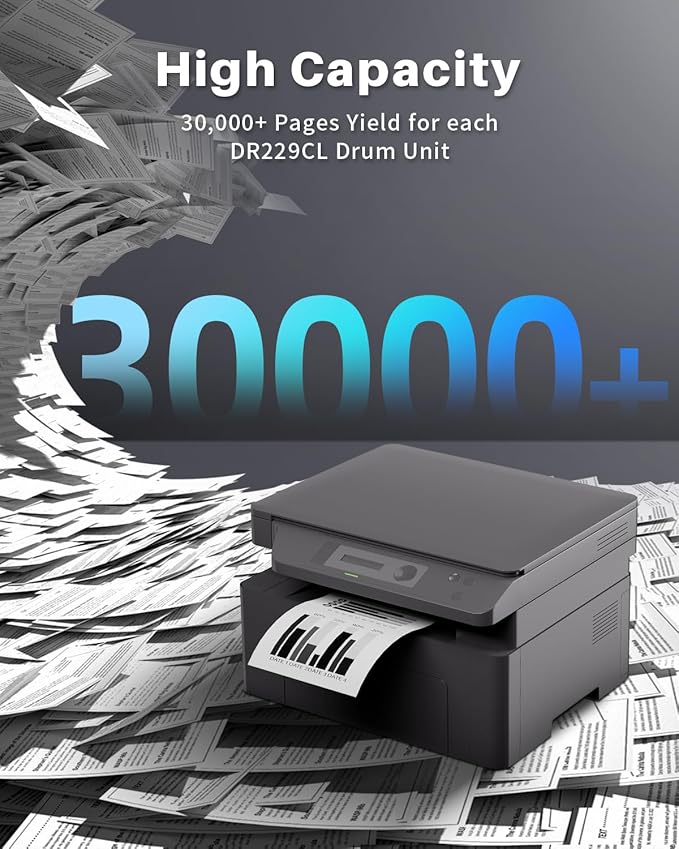 INK4U DR229CL Black Drum Unit Compatible Replacement for Brother DR-229CL DR229 Black Drum Unit for Brother HL-L3220CDW HL-L3280CDW MFC-L3720CDW MFC-L3780CDW HL-L3300CDW HL-L3295CD, 1 Black, No Toner-DeskLoop Office