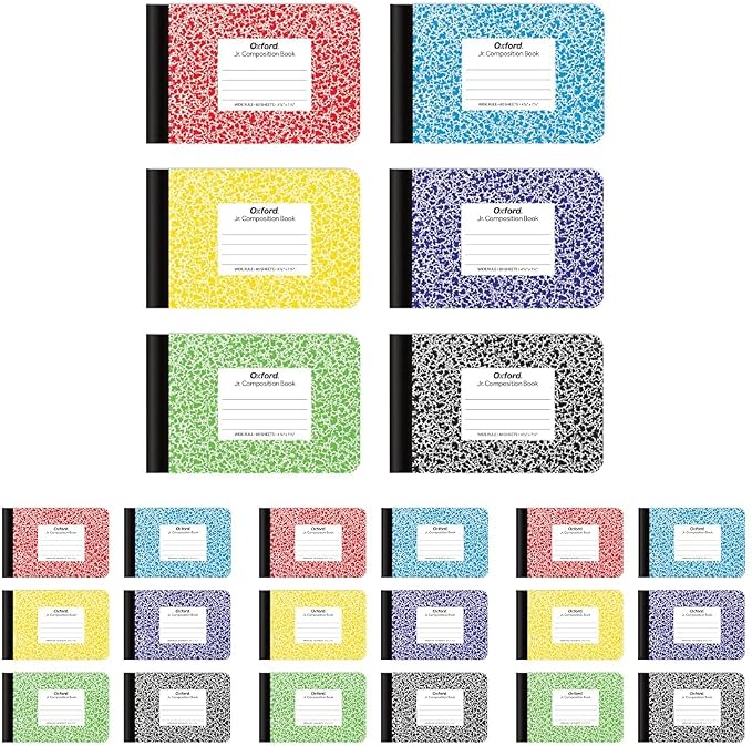 Oxford Composition Mini Notebooks, Cover Colors Vary, Wide Ruled Paper by Oxford