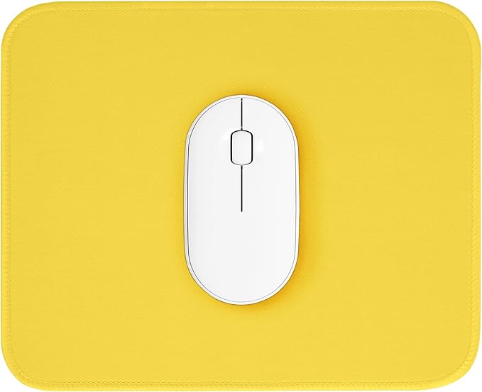 Yellow Mouse Pad, 10.2 x 8.2 inches, Non-Slip Waterproof Rubber by ZYAOTWQZ
