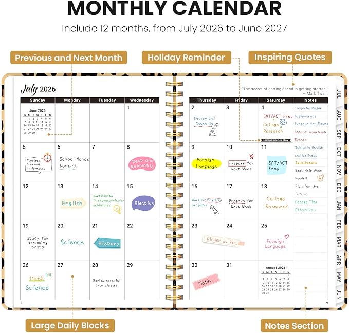Planner 2026-2027, Monthly and Weekly Academic Planner July 2026 - Image 2