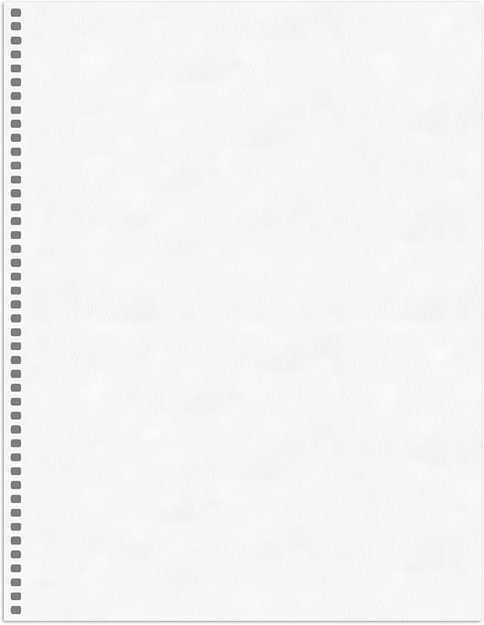 PrintWorks Professional Pre-Punched Spiral Binding Paper - 44-Hole (4:1 Pitch Hole Punch) - Book Binding Printer Paper - Made in the USA - 500 Sheets - 8.5" x 11" - 20 lb - 92 Bright White (04145)