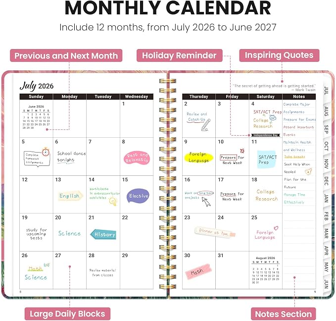 Planner 2026-2027, Monthly and Weekly Academic Planner July 2026 - Image 2