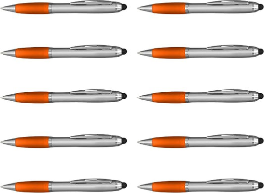 DISCOUNT PROMOS Stylus Ballpoint Pens Set of 10, Bulk Pack by DISCOUNTPROMOS