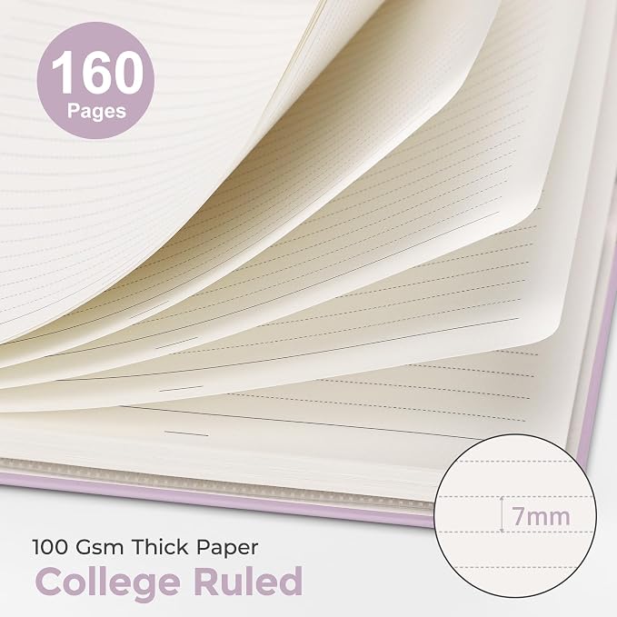 AHGXG Spiral Journal Notebook, 160 Lined Pages, A5 Medium Size, - Image 2