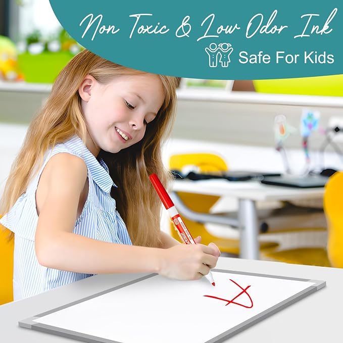 EXTRIC Red Dry Erase Markers Fine Tip 12 PK Whiteboard Markers | Use: School - Image 5