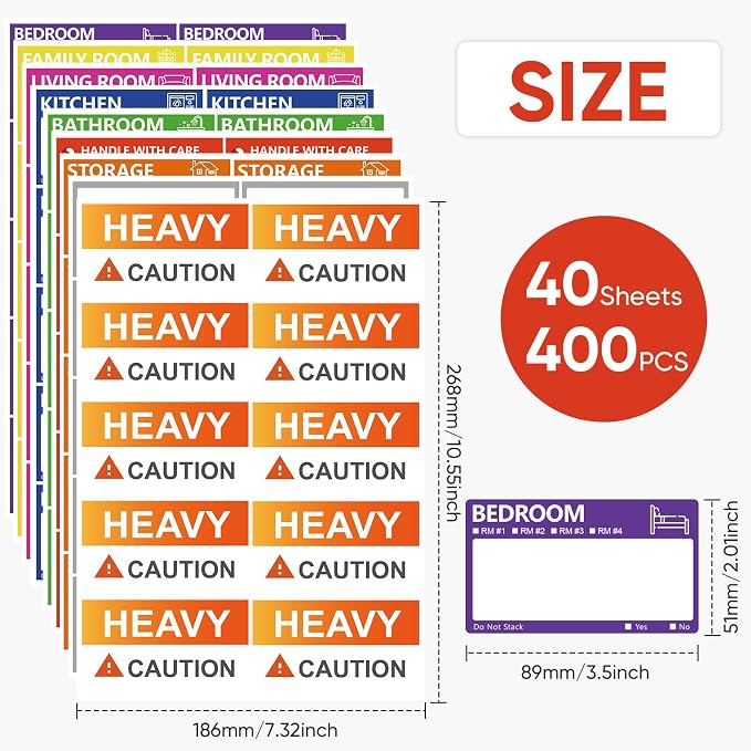 400 PCS 3.5 x 2 Inch Large Moving Labels - Image 5