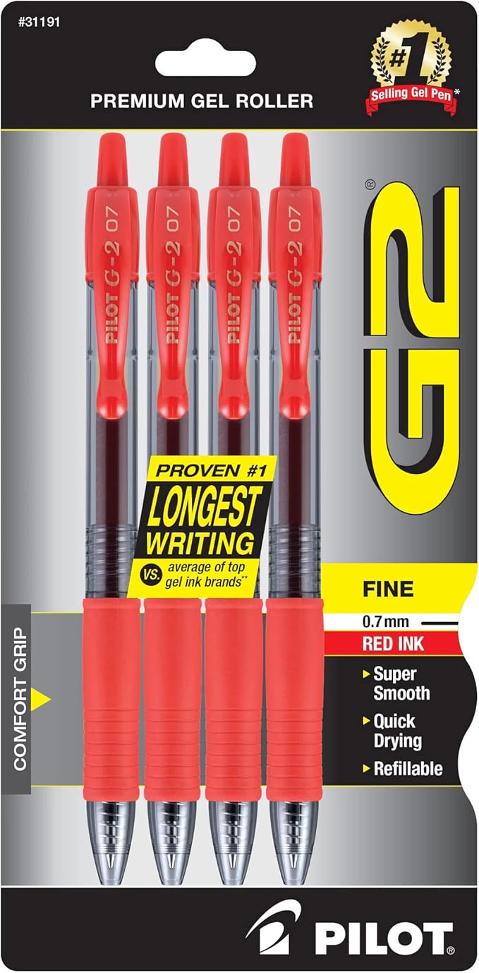 Pilot G2 Premium Gel Roller Pens, Fine Point 0.7 mm, Journaling & Office Writing by PilotCorporationofAmerica
