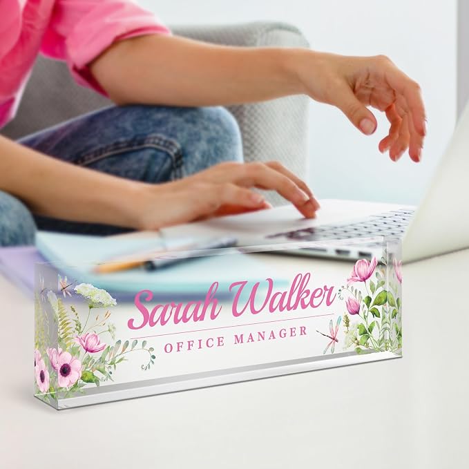 Name Plate for Desk, Desk Name Plate Personalized, Office Decor for Women Men - Image 7