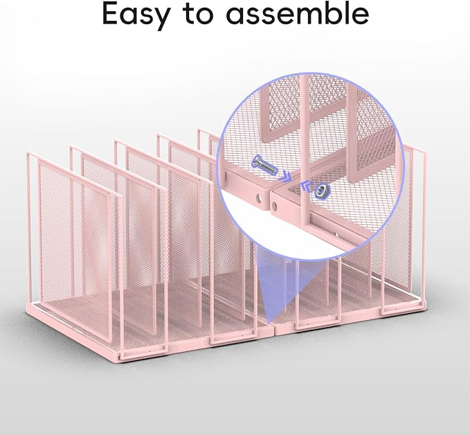 File Organizer for Desk, 7-Section Vertical File Sorter, Paper Holder Organizer - Image 5