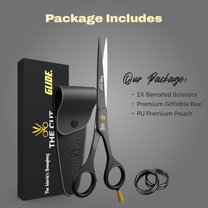 The Cut Factory® 6.5” Matte Black Luxury Hair Scissors – Ultra-Sharp High - Image 9