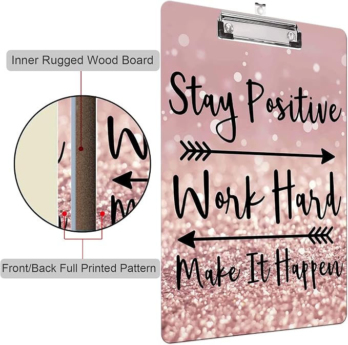 Fashion Clipboard, A4 Letter Size Wooden Decorative Clipboards - Image 5