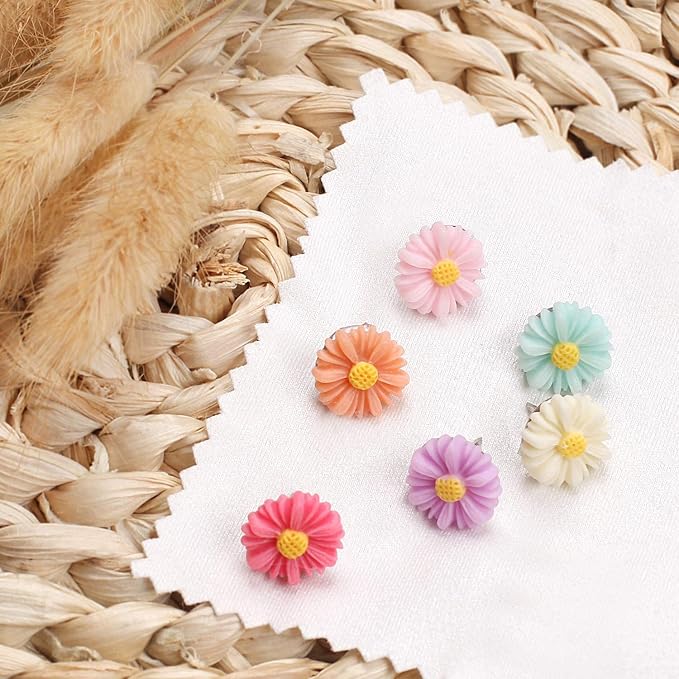 30 Pieces Flower Pushpins Flower Thumb Tacks Decorative Floret Push Pins - Image 4