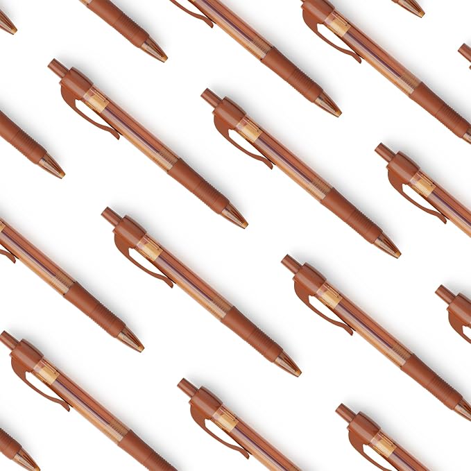 deegtran Pens Bulk, 30 Pack No Bleed Brown Ink Click Pens - Image 6