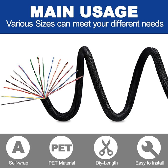 Split-Sleeve Wire Loom for High-Temperature Automotive Harness and Home Cable - Image 4