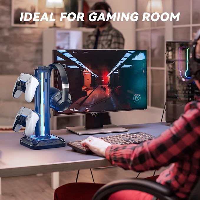 KDD RGB Headset Stand with 9 Light Modes - Image 7