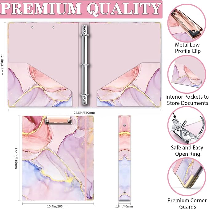 Lateefah 3 Ring Binder, 1 Inch Binder Organizer - Image 4