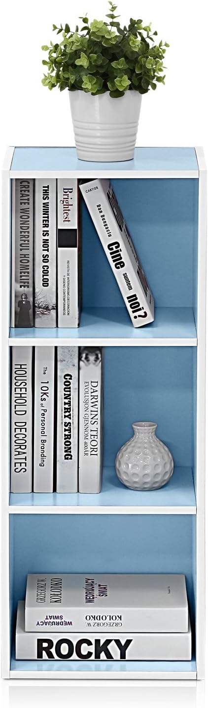 Furinno LUDER Book Shelf, 3-Cube Bookshelf, Bookcase - Image 6
