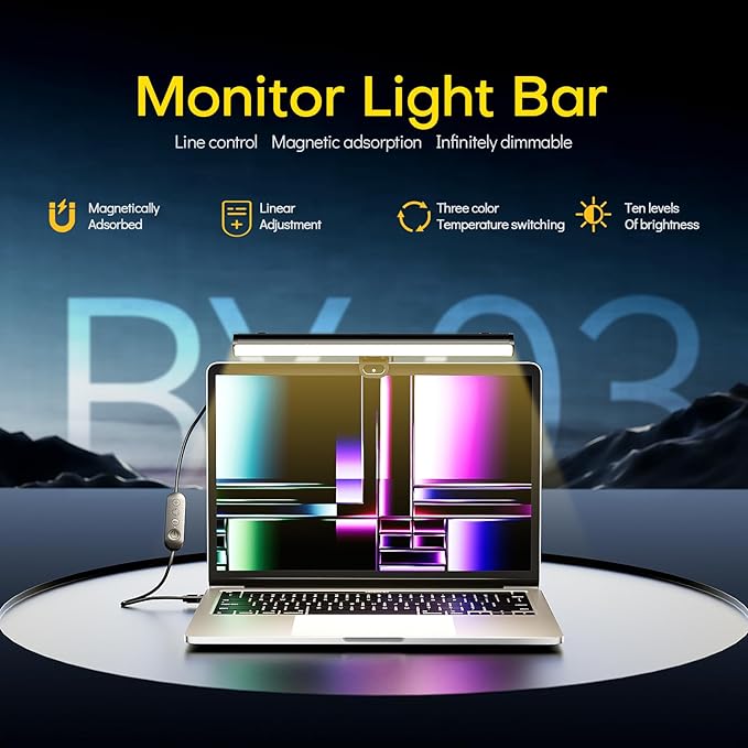 XINBAOHONG Mini Laptop Monitor Light, Computer Monitor Screen Light - Image 2