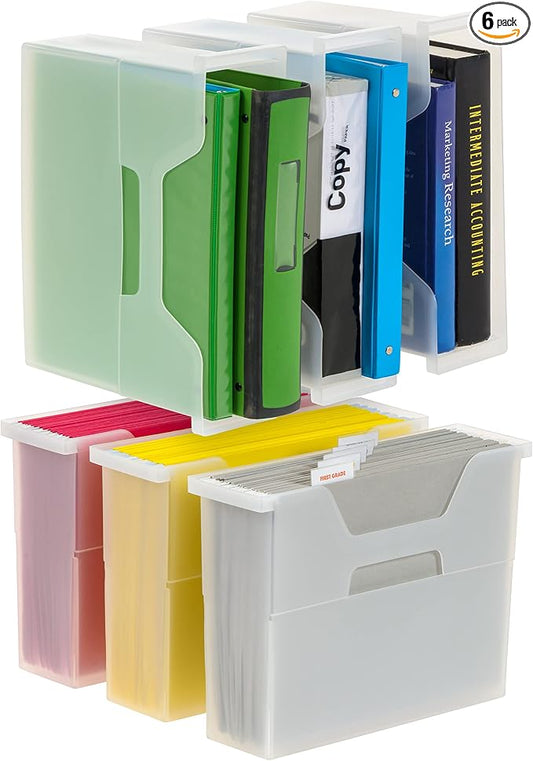 IRIS USA Small Portable Desktop File Box by IRISUSA