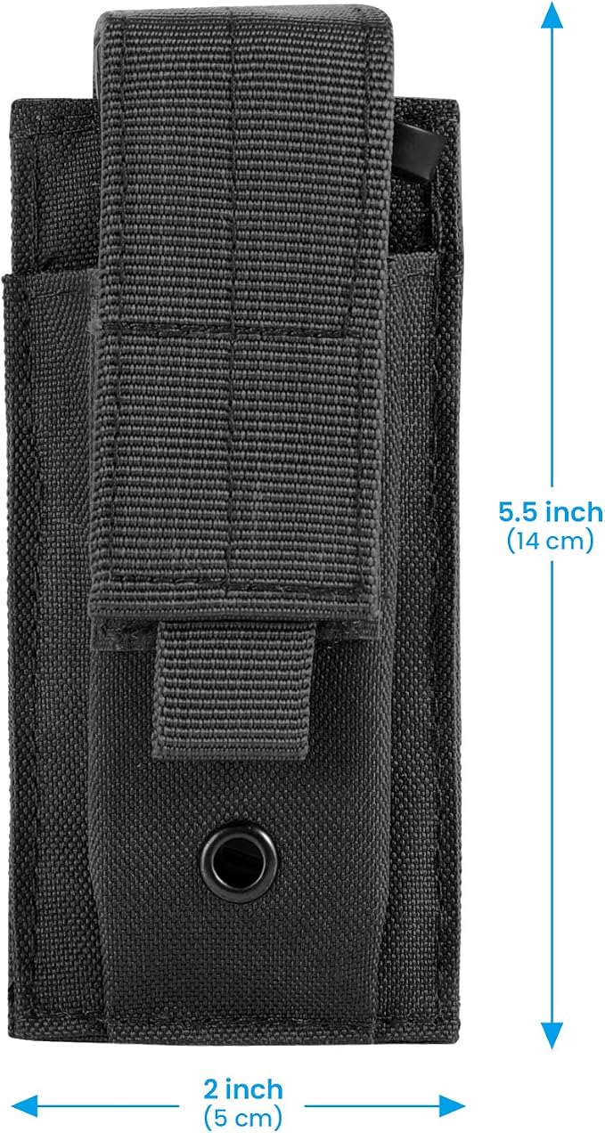 Tactical Single/Double Pistol Mag Pouch Outdoor Molle Open-Top Magazine Pouch - Image 2