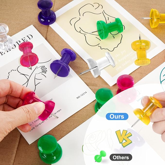 30 PCS Jumbo Push Pins for Bulletin Board, Large Thumb Tacks for Wall, 1.81 Inch - Image 6