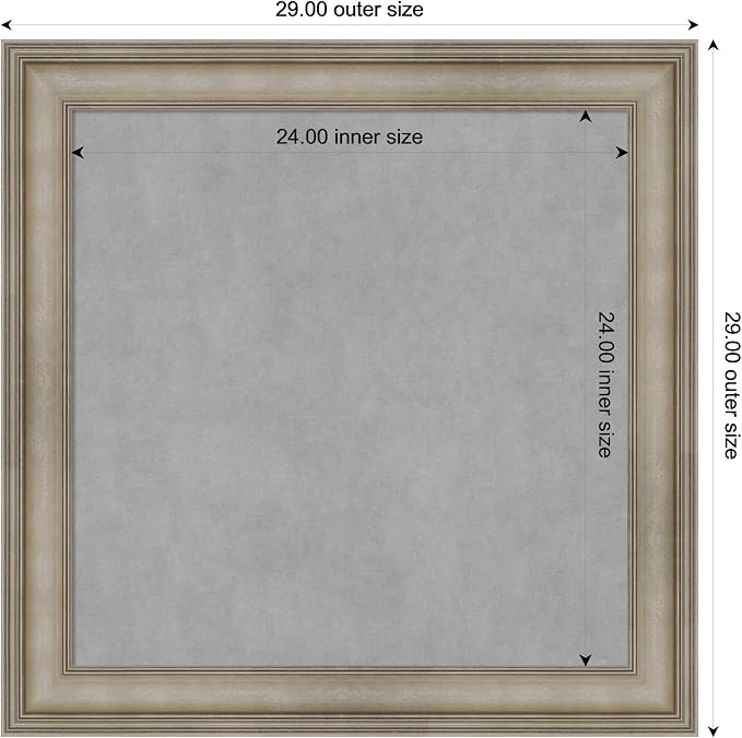 Amanti Art Silver Framed Magnetic Board 29x29 Medium Vision Board - Image 4