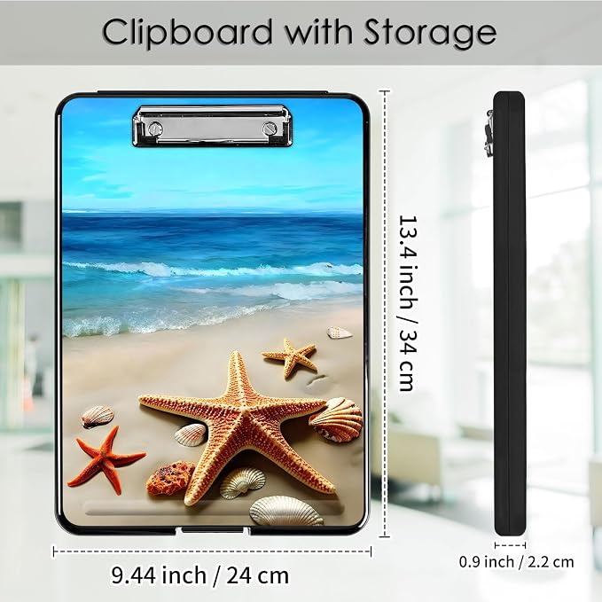Clipboard with Storage, Office Supplies Nursing Clipboards Folder with Pen - Image 2