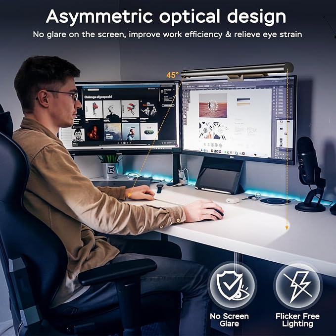 Computer Screen Lamp, Made of Aluminum Alloy, Office and Home Use | 45° - Image 4