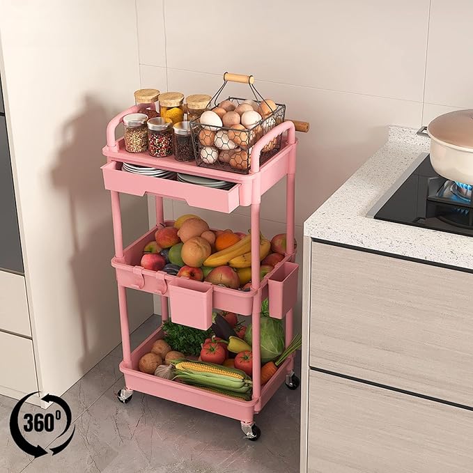 3 Tier Rolling Utility Cart - Image 4