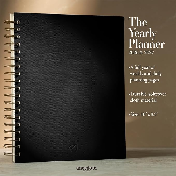 Anecdote Spiral Planner w/2026-2027 Calendar | Start Anytime - Image 2