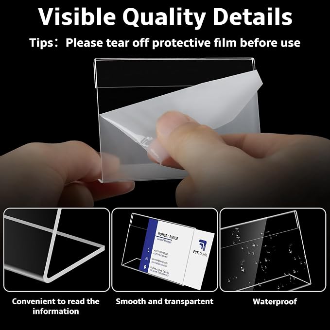 30 PCS Small Acrylic Sign Holder 3.5" x 2", Mini Acrylic Food Sign Labels - Image 2