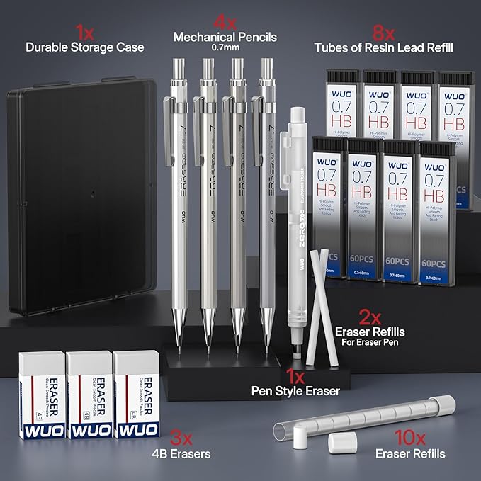 WUO 0.7mm Mechanical Pencil Set - Image 7