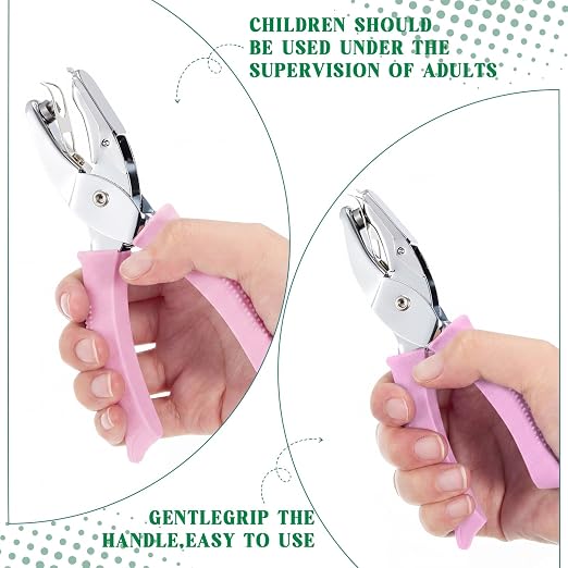 Lothee 12 Pcs Hole Punch Shapes Single Hole Paper Punchers - Image 4