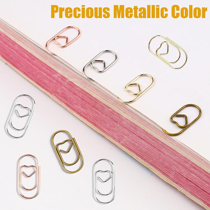 80 Pcs Heart Paper Clips - Image 4
