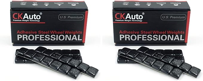 CKAuto 1/2oz, Adhesive Stick on Wheel Weights, US Quality by CKAuto